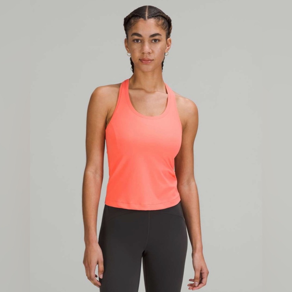 Cool Racerback Short Tank Top *Nulu  New Without Tags! Raspberry Cream  Size 8.